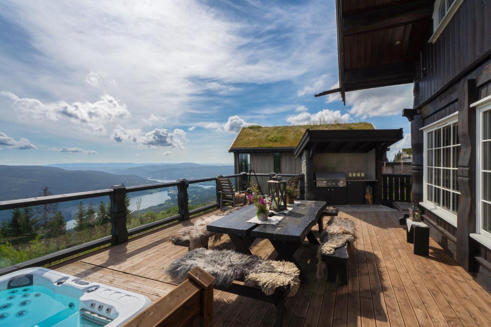 Norefjell - Storhytte Med Jacuzzi Og Fantastisk Beliggenhet Noresund المظهر الخارجي الصورة